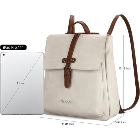 Womens Medium Backpack Convertible Beige Brown main image 2